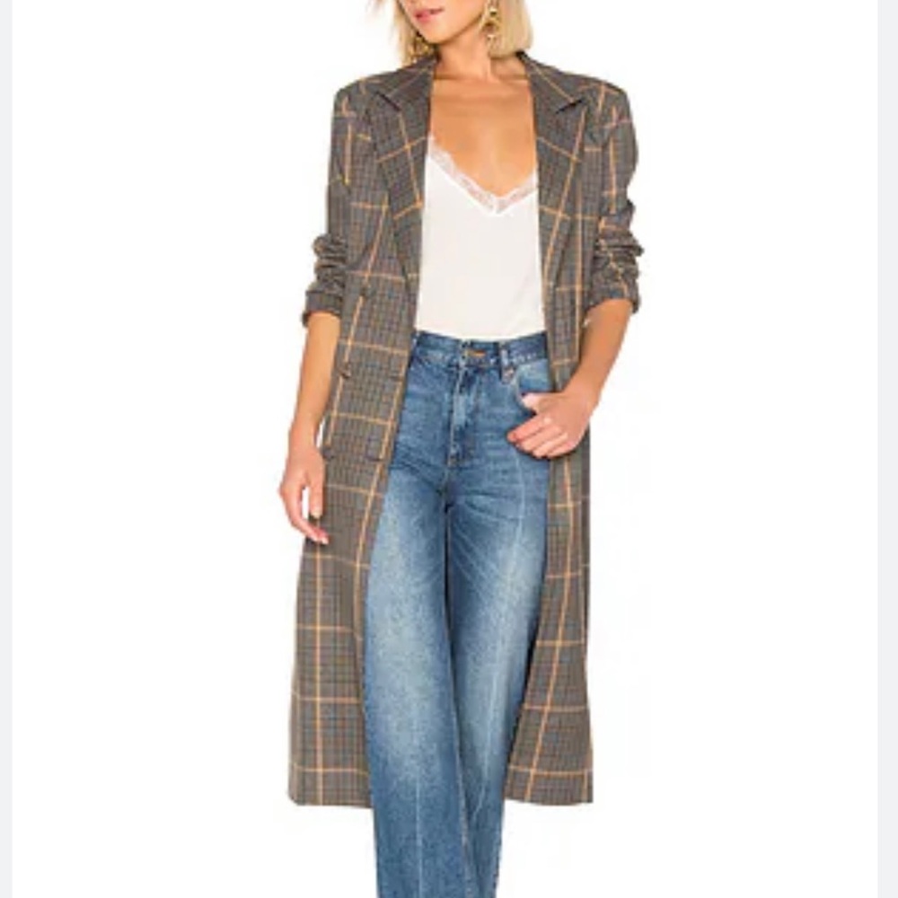 Revolve - Lovers + Friends plaid trench coat